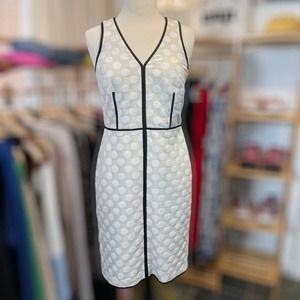 ANN TAYLOR ~ Gorgeous Polka Dot on Tan Dress ~ Size 0